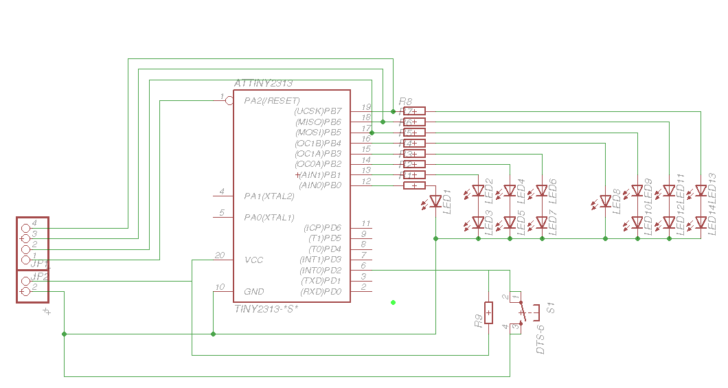 Игральный кубик на Attiny2313 - 1 Игральный кубик на Attiny2313 - 1