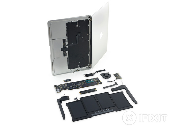 Обновлённые ультрабуки Apple MacBook Air легко разбираются, но заработали у iFixit всего по 4 балла - 8 Apple MacBook Air iFixit
