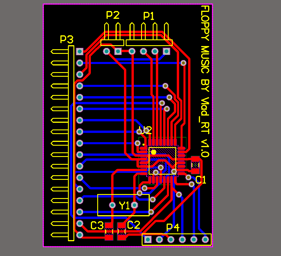 MIDI плеер на восьми Floppy. Или как электронщик с ума сходил - 3