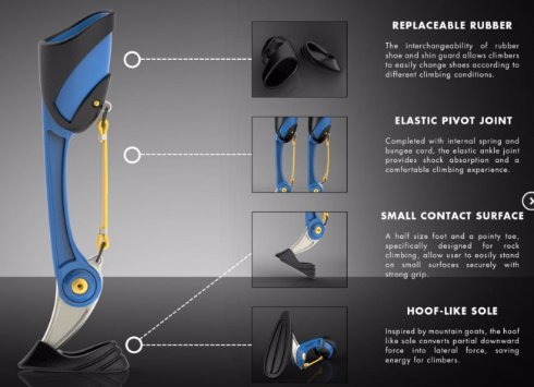 Американец создал протез для скалолазов