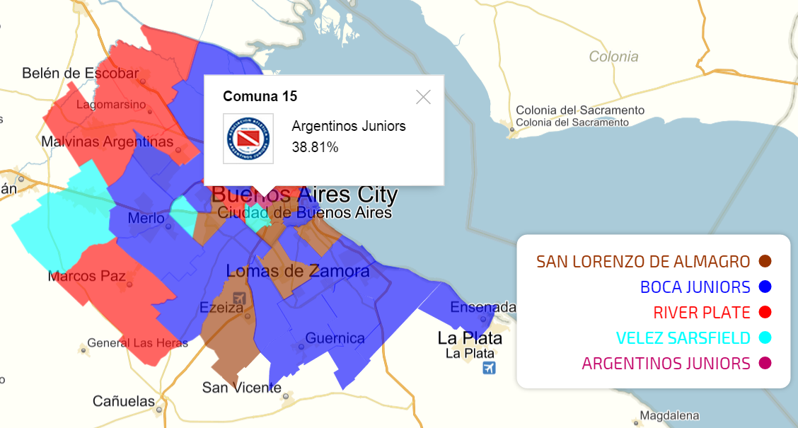 За какие футбольные клубы болеют в разных районах городов мира - 3 image