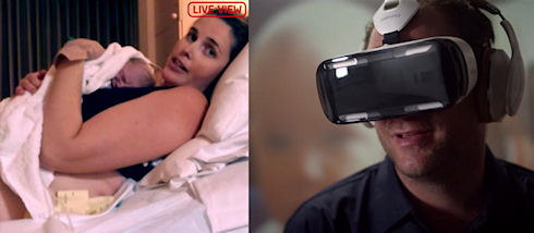 Очки VR помогли мужчине увидеть рождение сына (Видео)