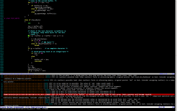 Проверка Vim при помощи PVS-Studio в GNU-Linux - 2