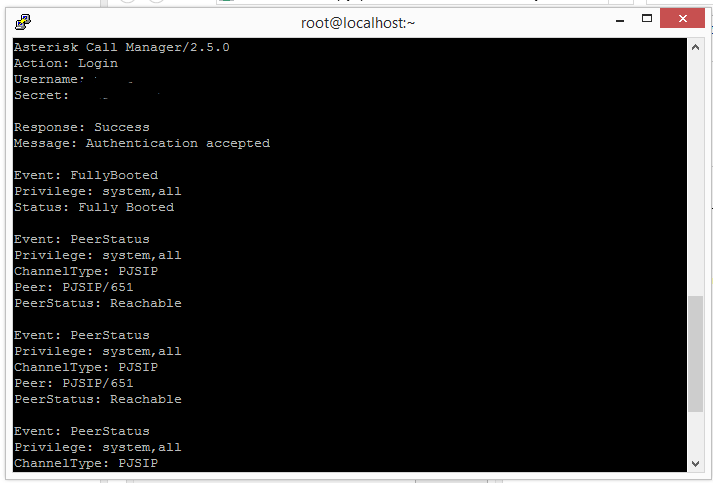 Пишем обработку Asterisk AMI своими руками. Часть первая: создаем класс на PHP для обращения к звездочке или как сделать php socket клиент своими руками - 11