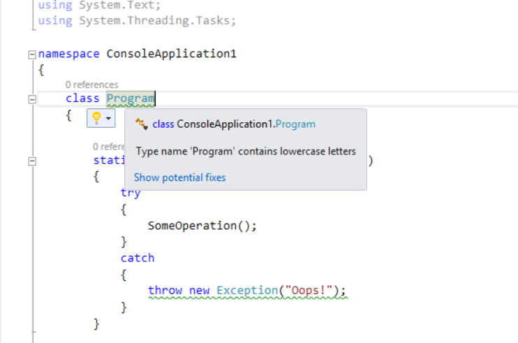 Анализатор исключений на базе Roslyn-а - 1