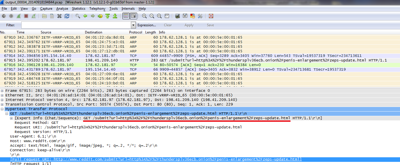 Снифаем выходную ноду Tor’а и анализируем получившийся контент - 6