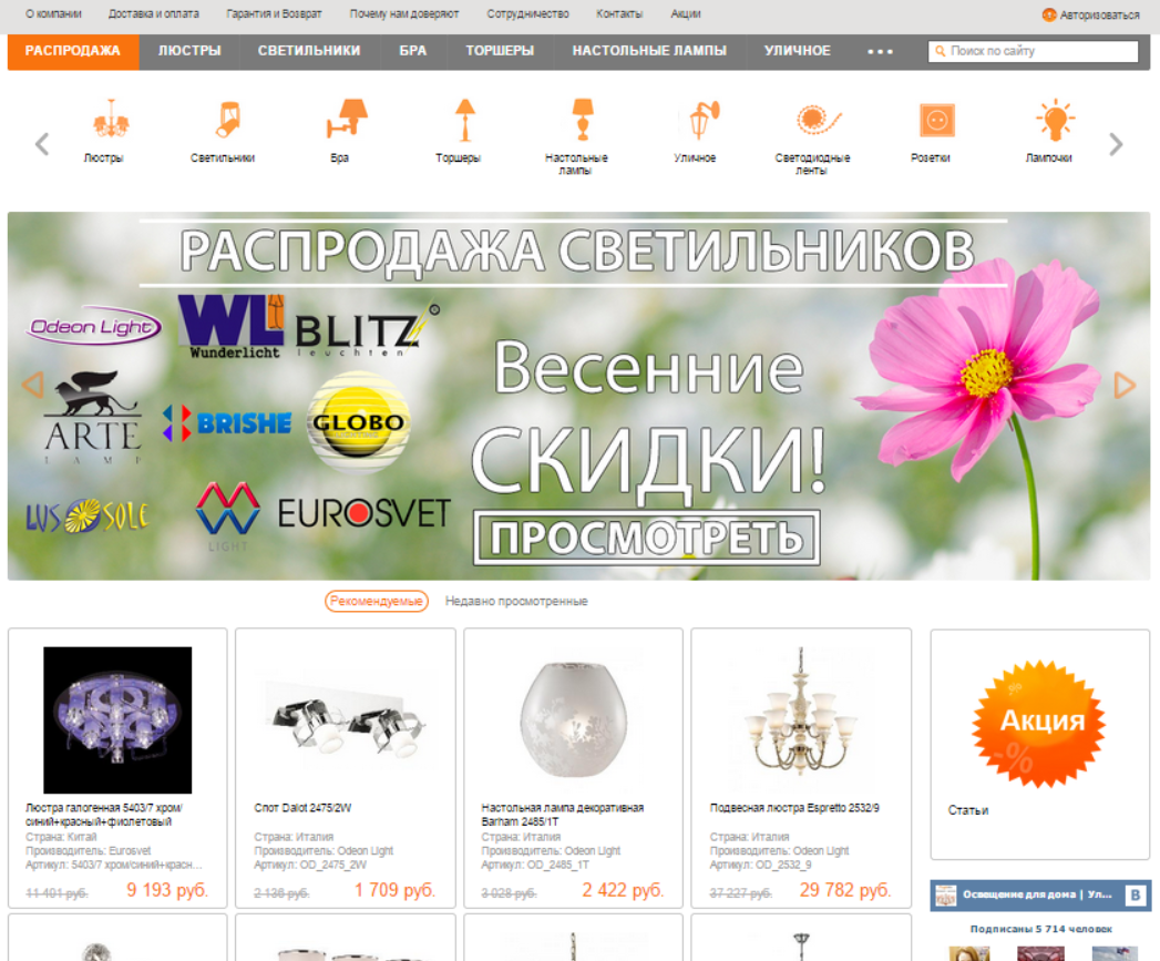 Как устроен интернет-магазин люстр, светодиодов и ламп - 3 image