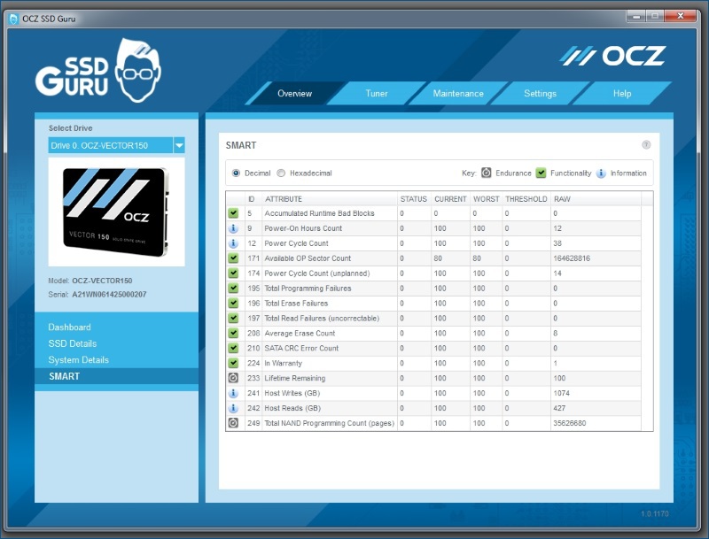 SSD Guru — новая утилита от OCZ для мониторинга и настройки твердотельных накопителей - 7 SSD Guru — новая утилита от OCZ для мониторинга и настройки твердотельных накопителей - 7