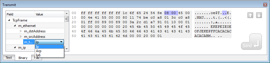 packet template editor