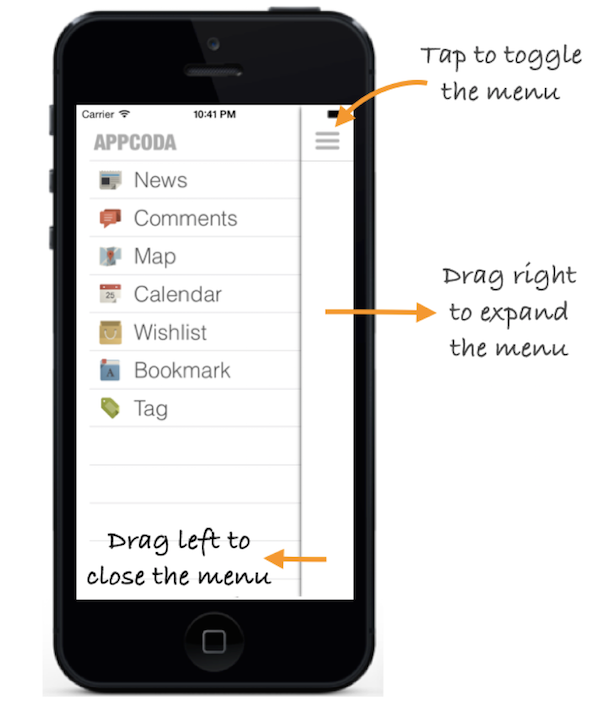 Добавляем панель бокового меню в свое iOS-приложение - 2