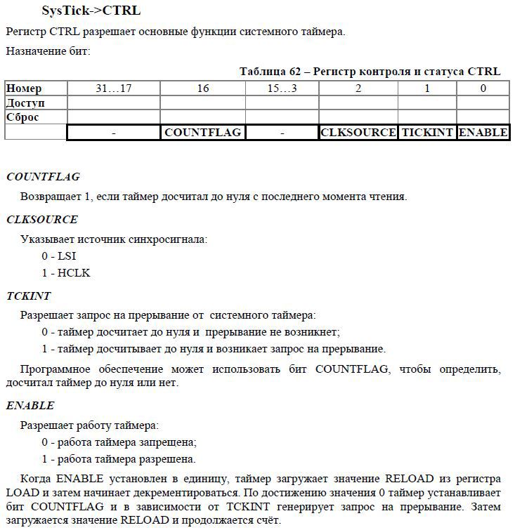 Переходим с STM32 на российский микроконтроллер К1986ВЕ92QI. Системный таймер (SysTick) - 2