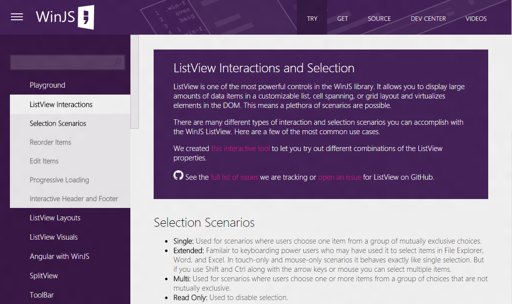 Анонсирована превью-версия WinJS 4.0: универсальный UX, интеграция с AngularJS, обновленный ListView - 3 Анонсирована превью-версия WinJS 4.0: универсальный UX, интеграция с AngularJS, обновленный ListView - 3