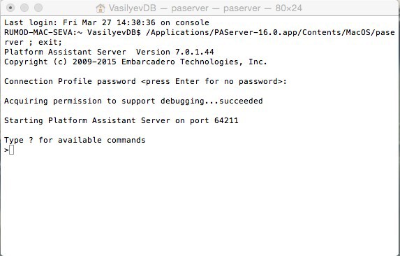 Как настроить Mac OS X, iOS-симулятор и RAD Studio XE8 (Delphi, C++ Builder) - 15 Как настроить Mac OS X, iOS-симулятор и RAD Studio XE8 (Delphi, C++ Builder) - 15