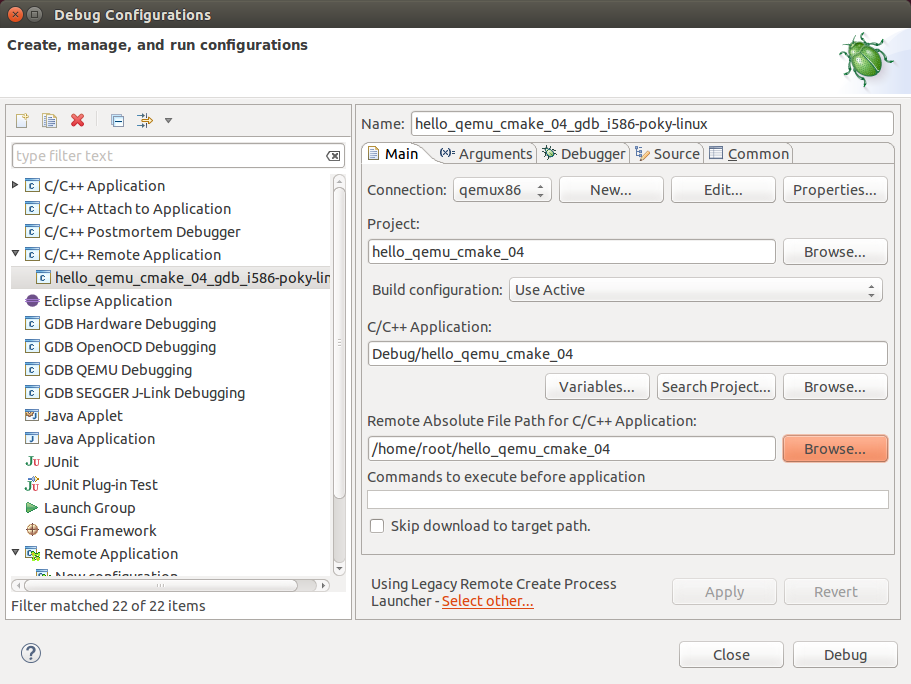 Process launcher c. GDB отладка. QEMU Eclipse. Удаленная отладка GDB. Отладчик Jem-96.