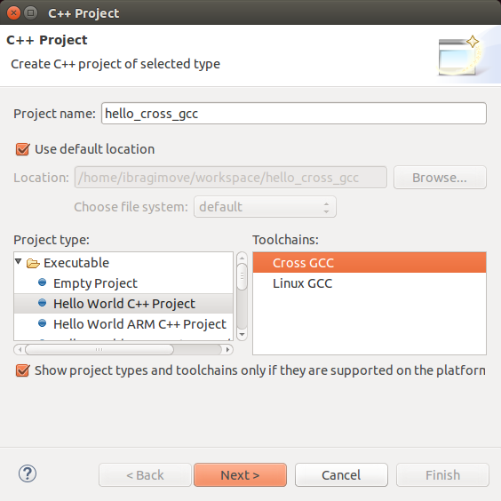 New C++ Cross GCC Project