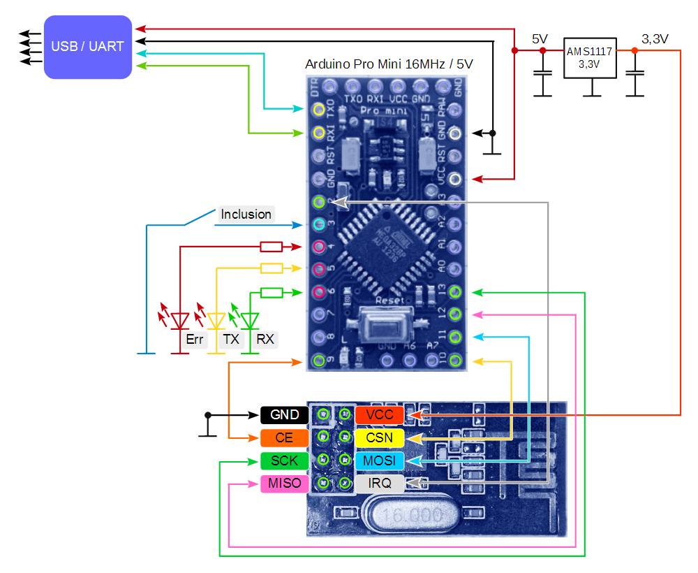 Схема arduino pro mini 328p