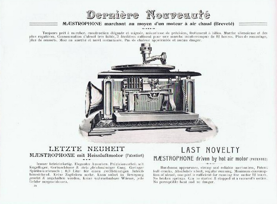 Maestrophone — граммофон с тепловым двигателем - 3