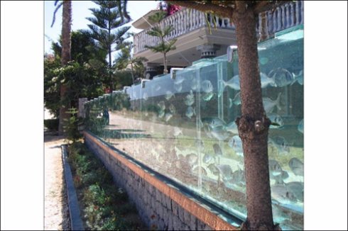 Уникальнейший забор аквариум построили в Турции