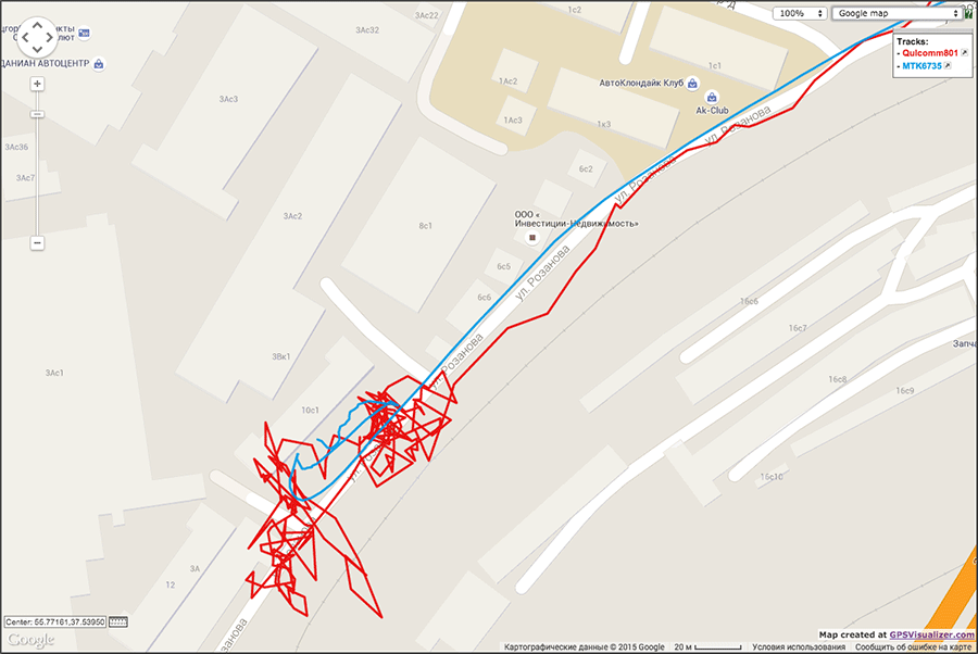 Qualcomm vs. MTK тестирование навигационных модулей - 6