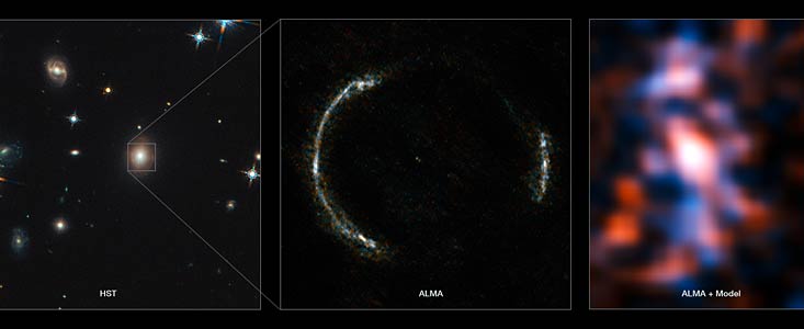 Команде телескопа ALMA удалось получить детальное изображение далекой галактики - 1