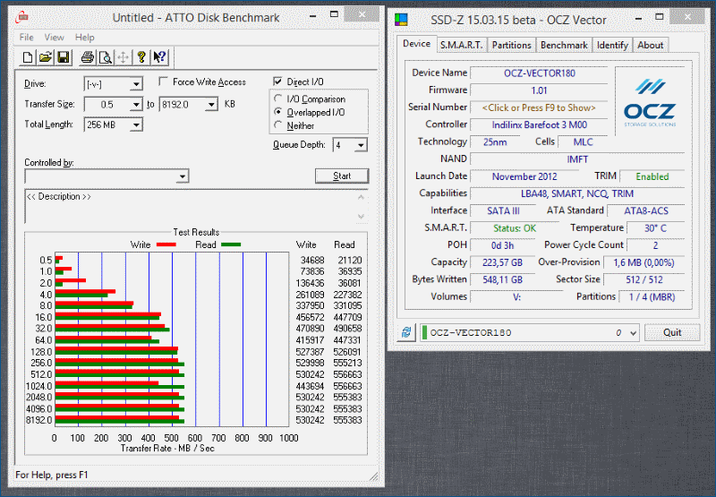 Тестирование твердотельного накопителя OCZ Vector 180 - 10