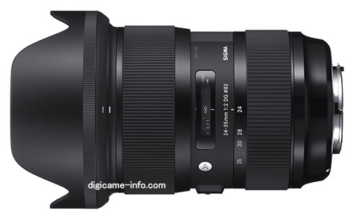 На объектив Sigma 24-35mm F2 DG HSM Art можно будет устанавливать фильтры диаметром 82 мм