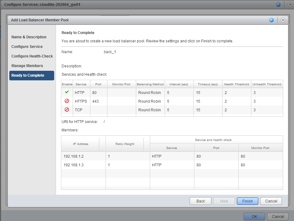 Настройка балансировщика нагрузки в VMware vCloud Director - 12 image