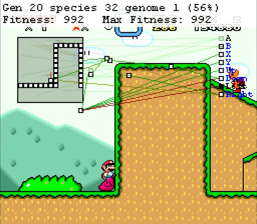 Нейроэволюционный алгоритм учится играть в Mario - 6