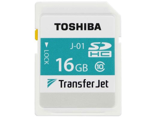 Карта памяти Toshiba TransferJet SDHC имеет маркировку Class 10