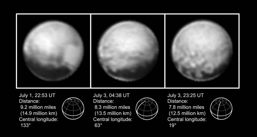 Новые фотографии Плутона от New Horizons (от 3 июля) - 2