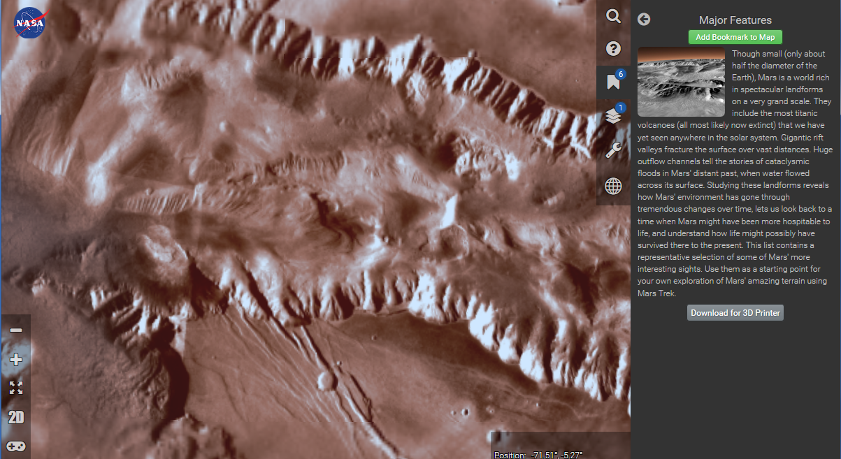 Новая карта Марса от NASA - 2