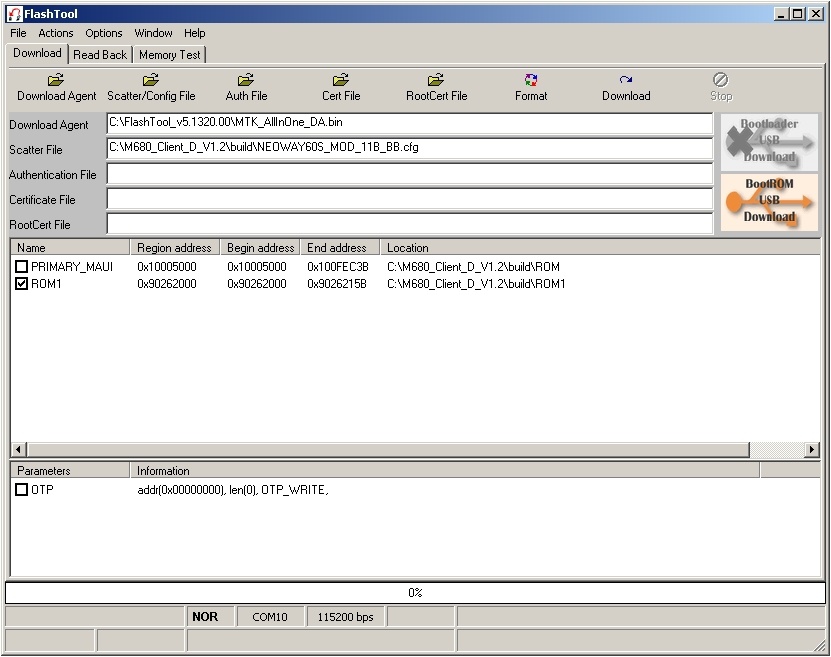 Программируем GSM-модуль M680 OpenCPU - 3 FlashTool