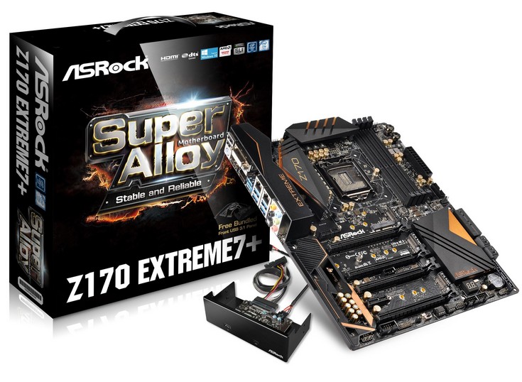 ASRock представила платы Z170 Extreme7+, Fatal1ty Z170 Gaming K6+ и Z170 OC Formula