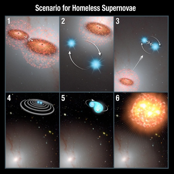 Астрономы изучили необычные сверхновые в нетипичных местах вне галактик - 1