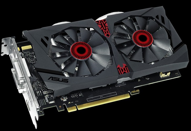 Карта Asus Strix GTX 950 получила бесшумную при малой нагрузке систему охлаждения