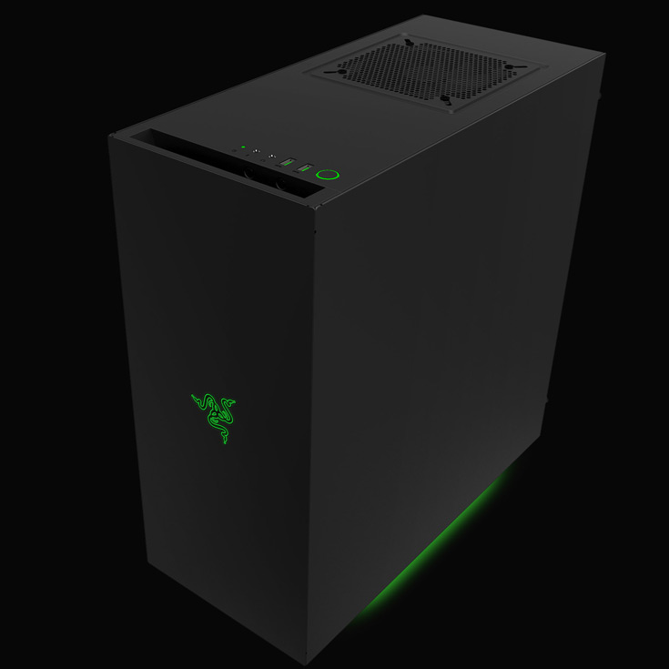 Корпус NZXT S340 – Designed by Razer имеет окно в боковой панели