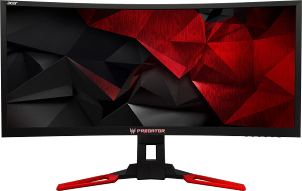 Размер вогнутого экрана Acer Predator Z35 — 35 дюймов