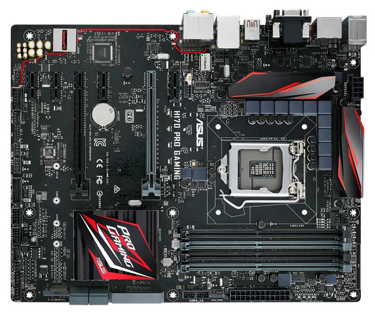 Системные платы Asus H170 Pro Gaming и B150 Pro Gaming D3 выполнены в типоразмере ATX