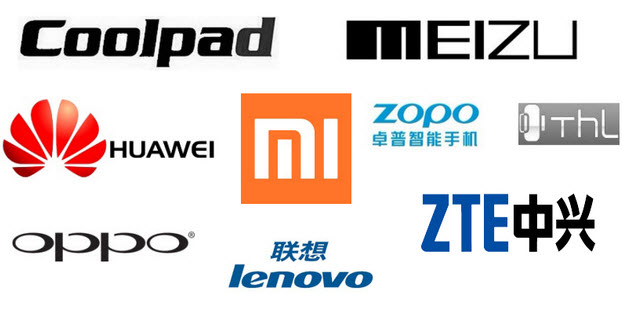 логотипы китайских производителей смартфонов и планшетов