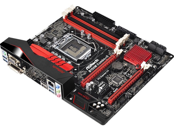 Системная плата ASRock B150M Combo-G3 не располагает портами PCI