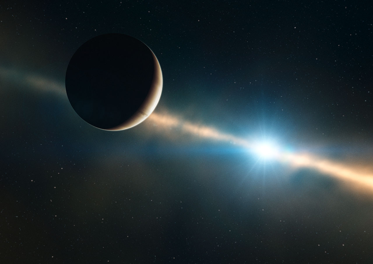 Анимационное видео вращения экзопланеты вокруг своего светила - 1