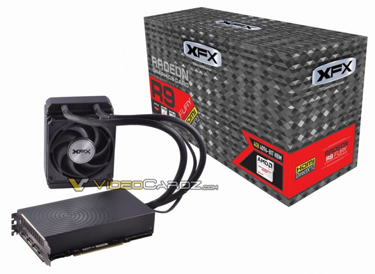 О цене и сроке выхода 3D-карты XFX Radeon R9 Fury с водяным охлаждением пока данных нет