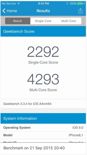 Производительность SoC Apple A9 очень высока