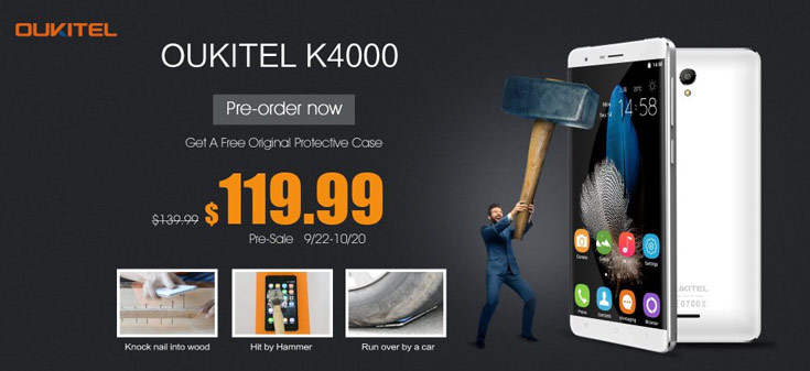 Смартфоны Oukitel K4000 доступны для предварительного заказа