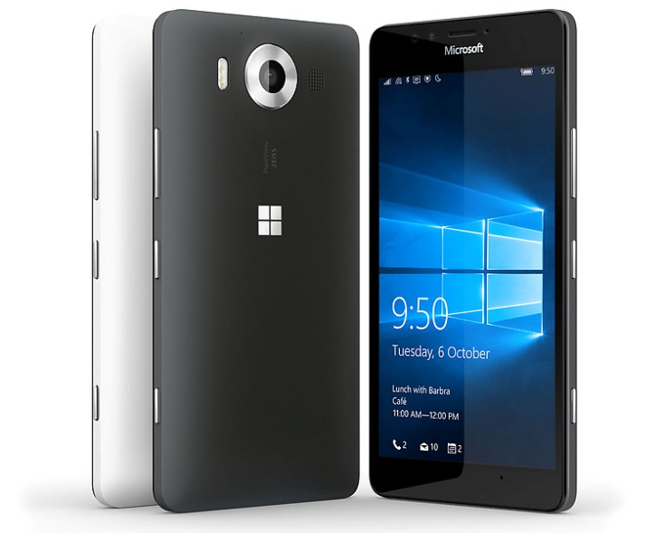 Представлены смартфоны Microsoft Lumia 950 и 950 XL