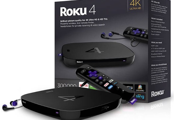 Телевизионная приставка Roku 4 стоит $130