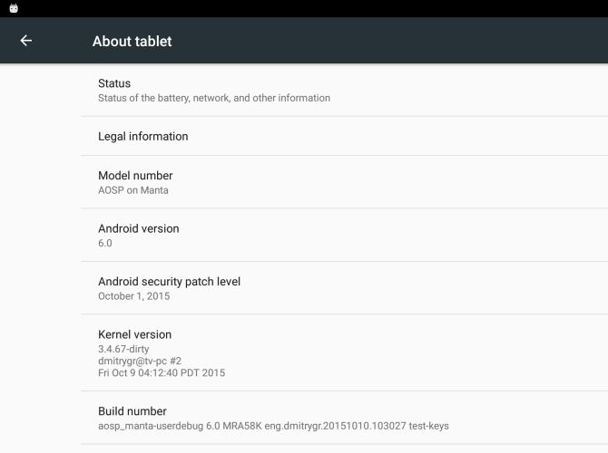 Android 6.0 портировали на Nexus 10, Nexus 7 (2012) - 2