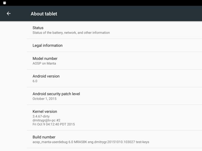 Android 6.0 портировали на Nexus 10, Nexus 7 (2012) - 2