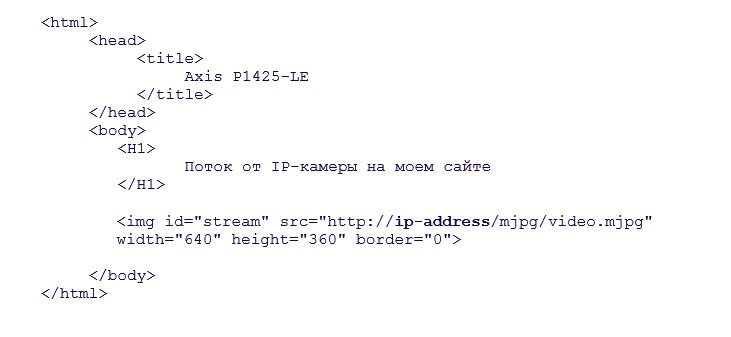 Добавление потока от IP-камеры на свой сайт - 4