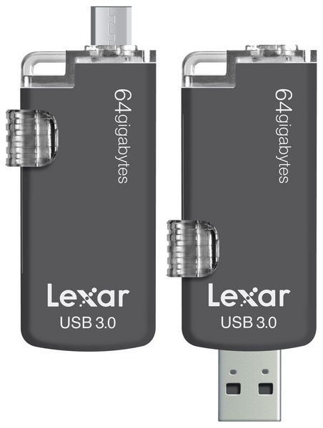 Носители Lexar JumpDrive M20c и M20i имеют коннекторы для мобильной и стационарной техники